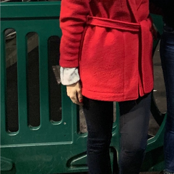 J Crew jacket coat boiled wool GORGEOUS $228 size XS xxs but runs huge worn 1 x - Picture 10 of 10